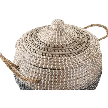 Basket set DKD Home Decor Grey Natural Bicoloured... 2