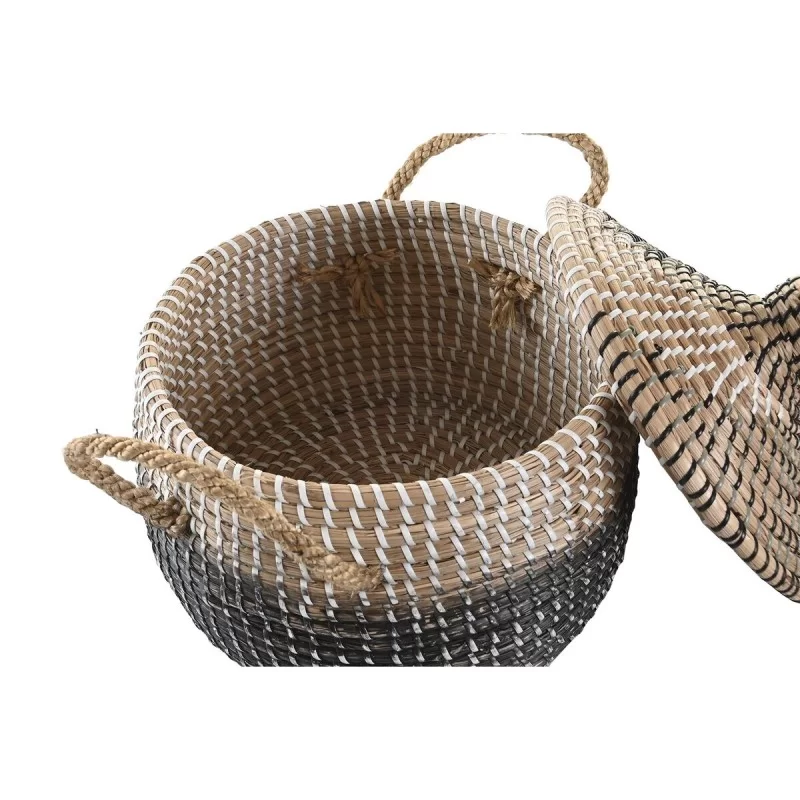 Basket set DKD Home Decor Grey Natural...