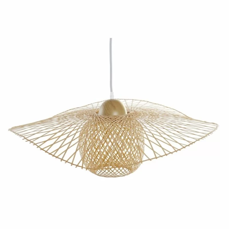 Ceiling Light DKD Home Decor Multicolour Natural Wood Bamboo Sunhat 55 x 55 x 19 cm