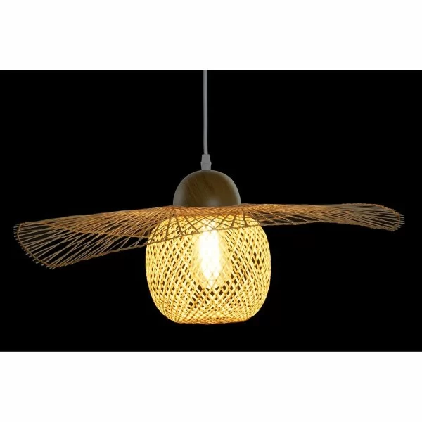 Ceiling Light DKD Home Decor Multicolour Natural Wood Bamboo Sunhat 55 x 55 x 19 cm