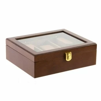 Jewelry box DKD Home Decor Brown Wood Crystal MDF Wood 21...