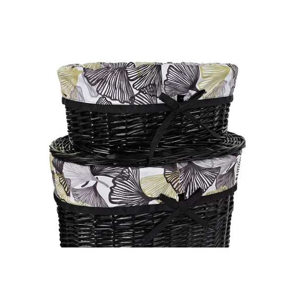 Basket set DKD Home Decor Cotton wicker (51 x 37 x 56 cm) (5 pcs)