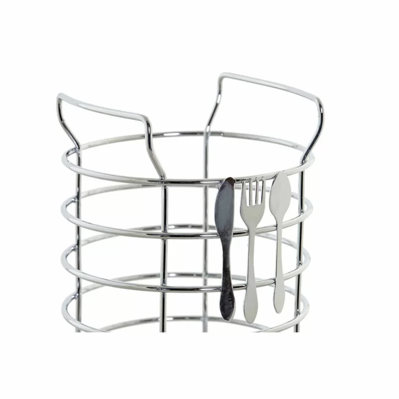 Cutlery Organiser DKD Home Decor Silver Metal...