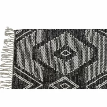 Carpet DKD Home Decor White Black Cotton (160 x 230 x 1 cm) 2