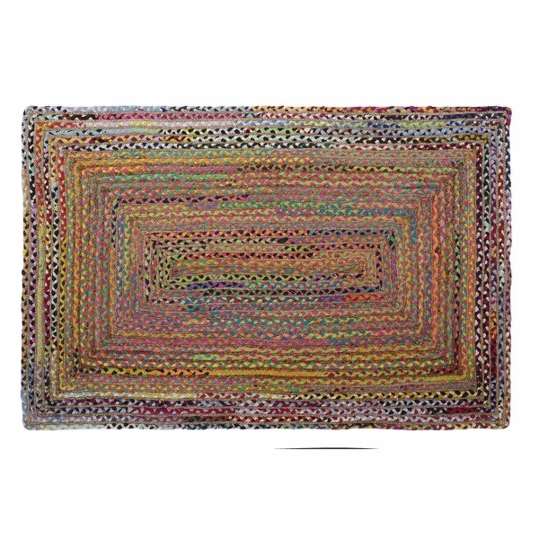 Carpet DKD Home Decor Brown Multicolour Jute Cotton (120 x 180 x 1 cm)