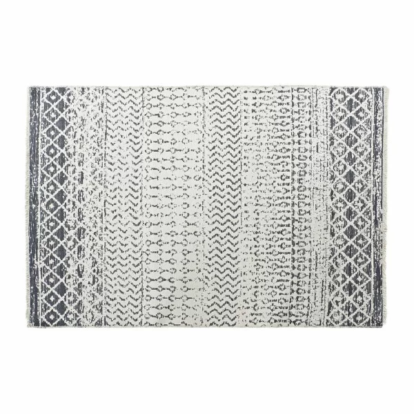 Carpet DKD Home Decor White Grey Polyester Cotton (160 x 230 x 1 cm)
