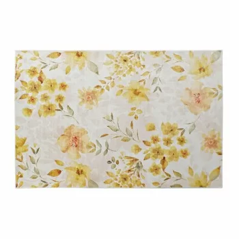Carpet DKD Home Decor Yellow White Polyester Cotton...