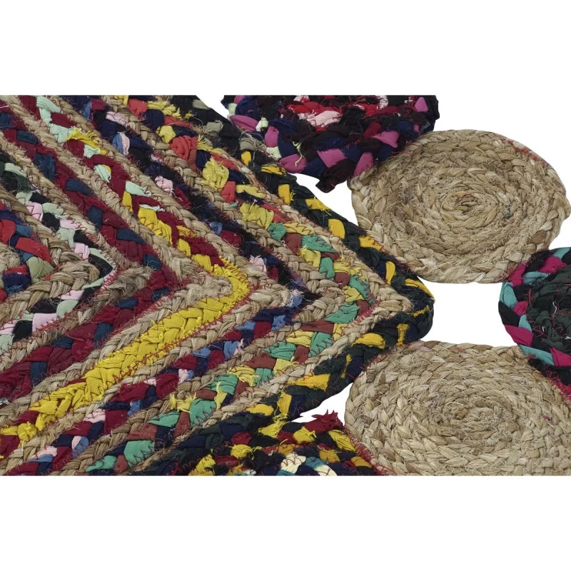 Carpet DKD Home Decor Cotton Multicolour Jute...