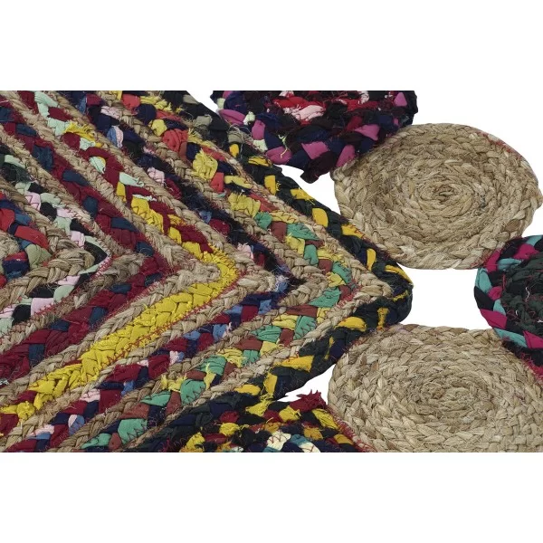 Carpet DKD Home Decor Cotton Multicolour Jute (120 x 180 x 1 cm)