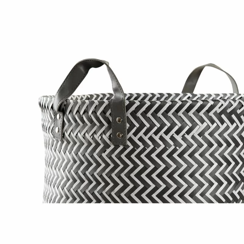 Laundry basket DKD Home Decor Geometric Grey...
