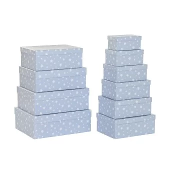Set of Stackable Organising Boxes DKD Home Decor White...