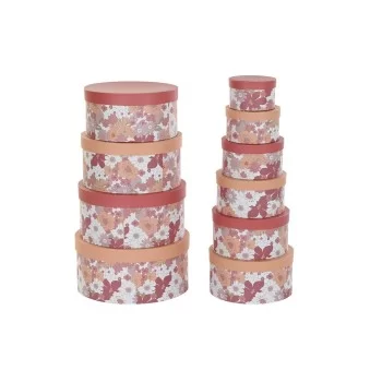 Set of Stackable Organising Boxes DKD Home Decor Flowers...
