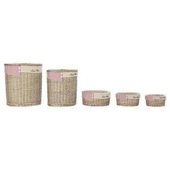 Set of Baskets DKD Home Decor Natural Polyester wicker... 2