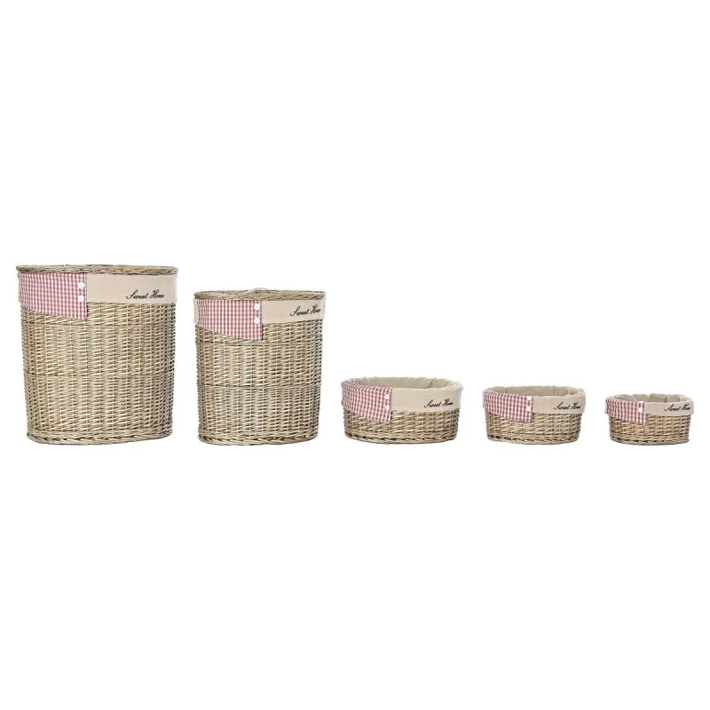 Set of Baskets DKD Home Decor Natural Polyester...