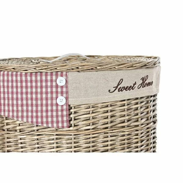 Set of Baskets DKD Home Decor Natural Polyester wicker (51 x 37 x 56 cm) (5 Pieces)
