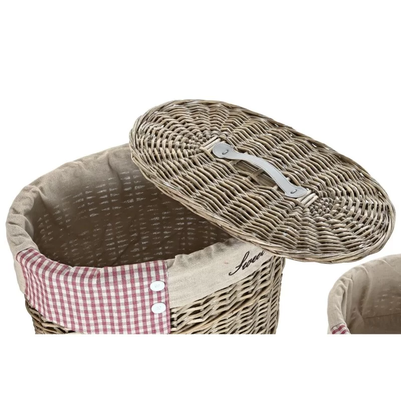 Set of Baskets DKD Home Decor Natural Polyester...