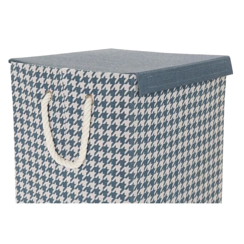 Laundry basket DKD Home Decor Houndstooth 36 x...