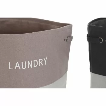 Laundry basket DKD Home Decor Black Pink Grey 45 x 45 x... 2