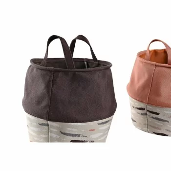 Laundry basket DKD Home Decor Grey Orange 28 x 28 x 30 cm... 2