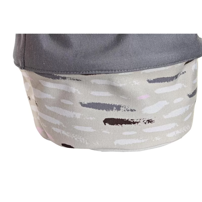 Laundry basket DKD Home Decor Grey Orange 28 x...