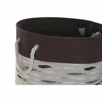 Laundry basket DKD Home Decor Grey Orange 45 x 45 x 45 cm... 2