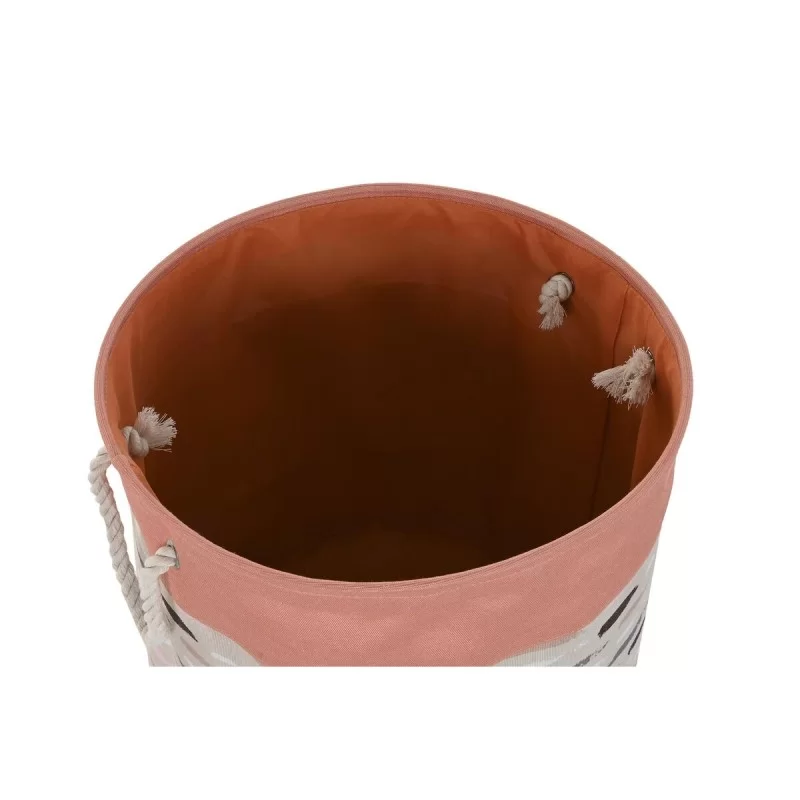 Laundry basket DKD Home Decor Grey Orange 45 x...