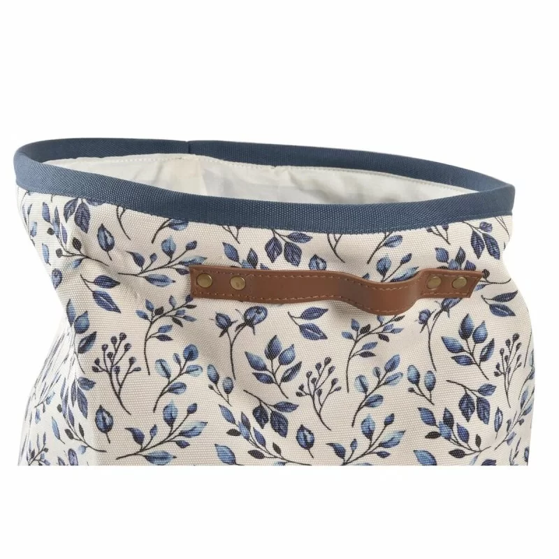 Laundry basket DKD Home Decor Blue White...