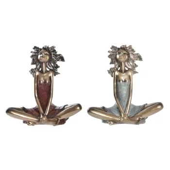 Decorative Figure DKD Home Decor Red Turquoise Golden...