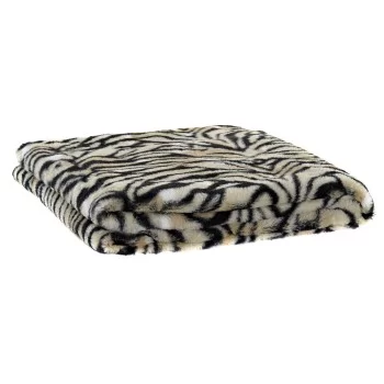 Blanket DKD Home Decor Wild 130 x 170 x 2 cm Black Yellow...