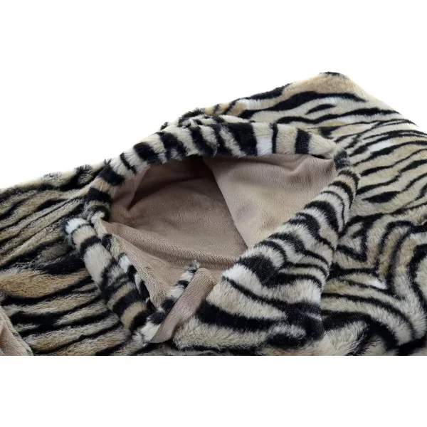 Blanket DKD Home Decor Wild 130 x 170 x 2 cm Black Yellow Colonial