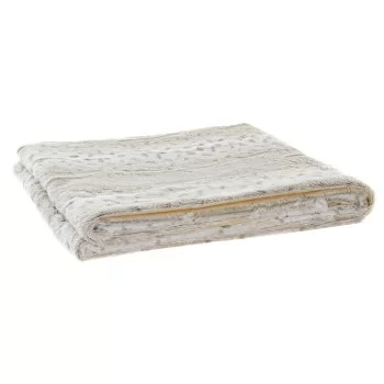 Blanket DKD Home Decor Wild 130 x 170 x 2 cm Beige White...
