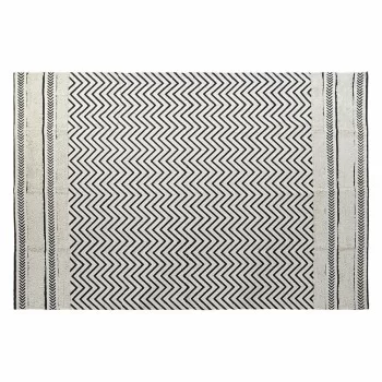 Carpet DKD Home Decor Black Zigzag White (160 x 226 x 0,7...