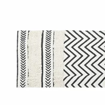 Carpet DKD Home Decor Black Zigzag White (160 x 226 x 0,7... 2