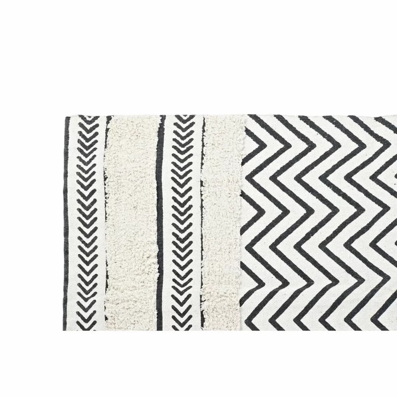 Carpet DKD Home Decor Black Zigzag White (160 x...