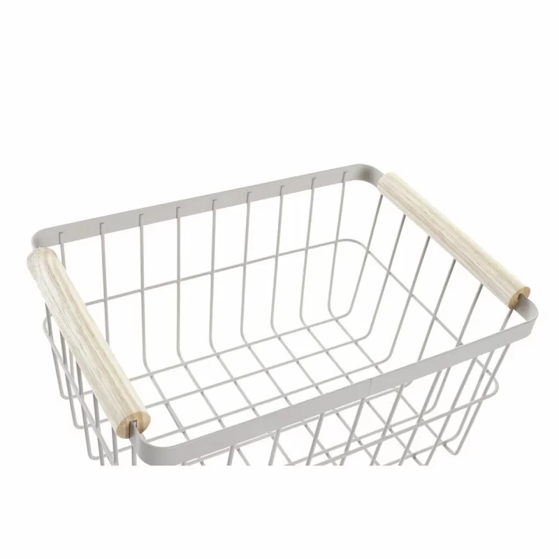 Wire Basket DKD Home Decor Green Beige Metal...