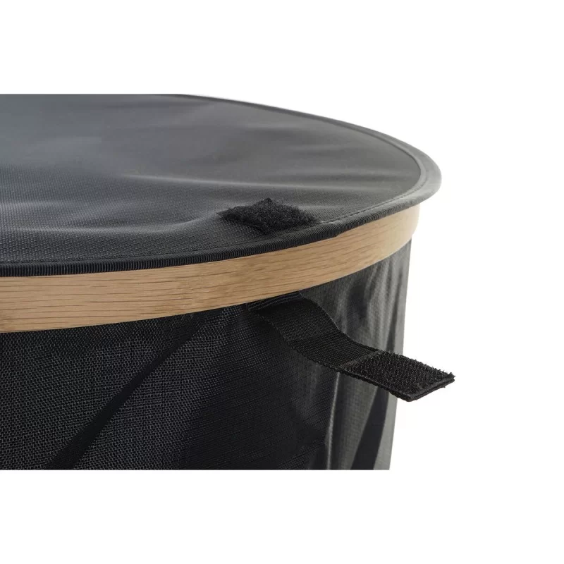 Laundry basket DKD Home Decor Black Oak Felt...