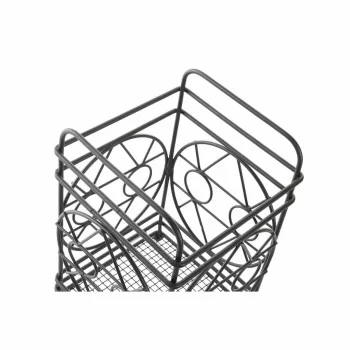 Cutlery Drainer DKD Home Decor Black Metal Geometric 12 x... 2