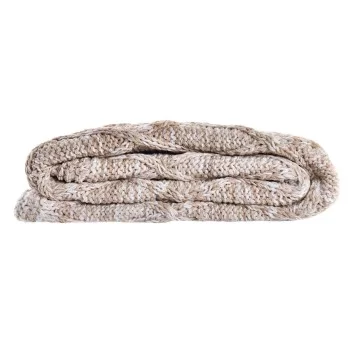 Blanket DKD Home Decor 150 x 125 x 1 cm Light Pink (2 Units) 2