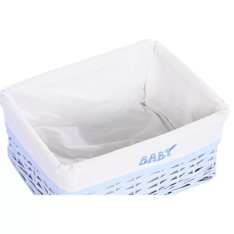 Set of Baskets DKD Home Decor Blue Polyester...