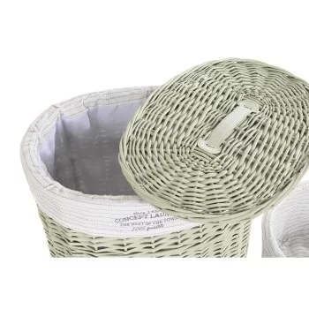 Set of Baskets DKD Home Decor Green wicker 51 x 37 x 56 cm 2