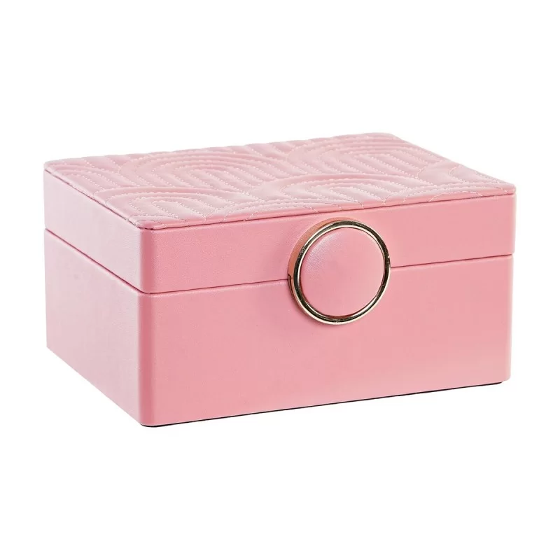 Jewelry box DKD Home Decor 23 x 17 x 10 cm Pink...
