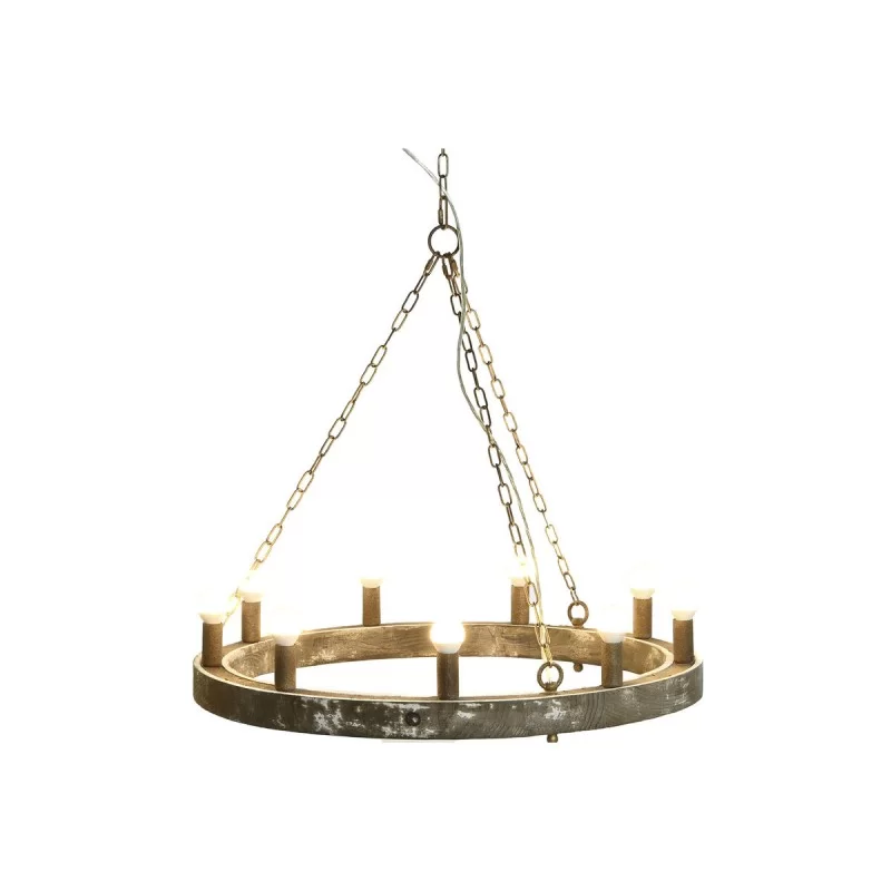 Ceiling Light DKD Home Decor White Brown Wood...