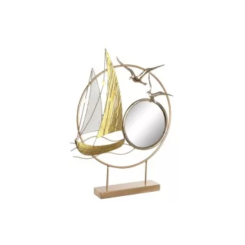 Decorative Figure DKD Home Decor Mirror Golden Metal...