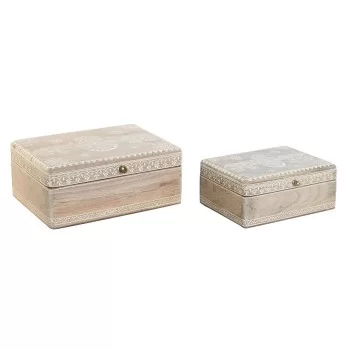 Jewelry box DKD Home Decor 25,5 x 20 x 10,5 cm Natural...