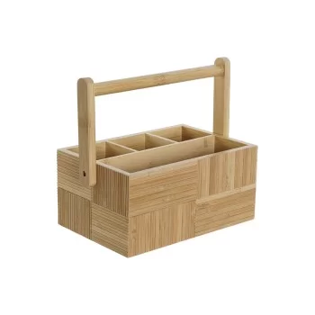 Cutlery Organiser DKD Home Decor Natural Bamboo 27 x 16,5...