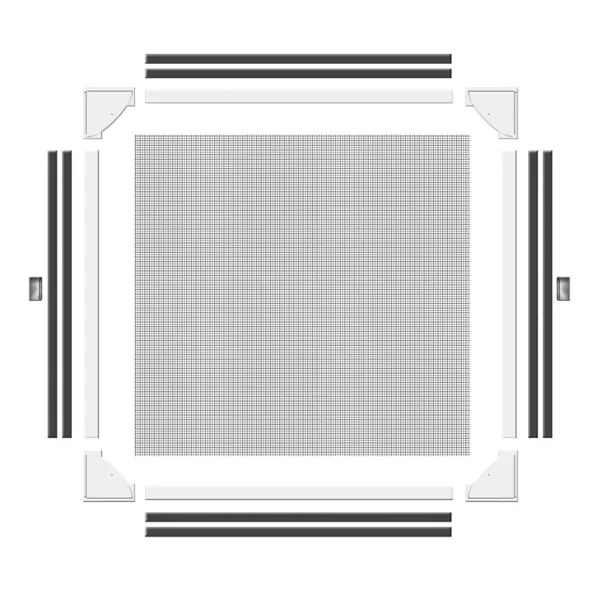 Mosquito net Schellenberg Magnetic With frame Fibreglass White (100 x 120 cm)