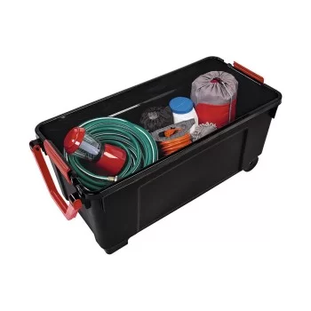 Storage Box with Wheels Iris Black/Red polypropylene 170...