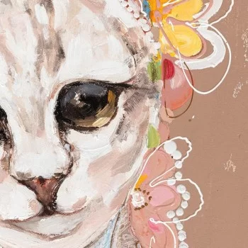 Painting DKD Home Decor 90 x 3,7 x 90 cm Dog Modern (2... 2