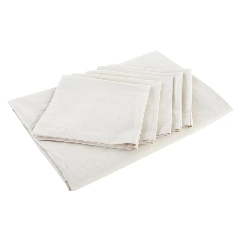 Tablecloth and napkins DKD Home Decor Beige...