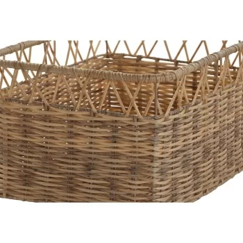 Basket set DKD Home Decor Natural Metal PE (42 x 32 x 22 cm) 2